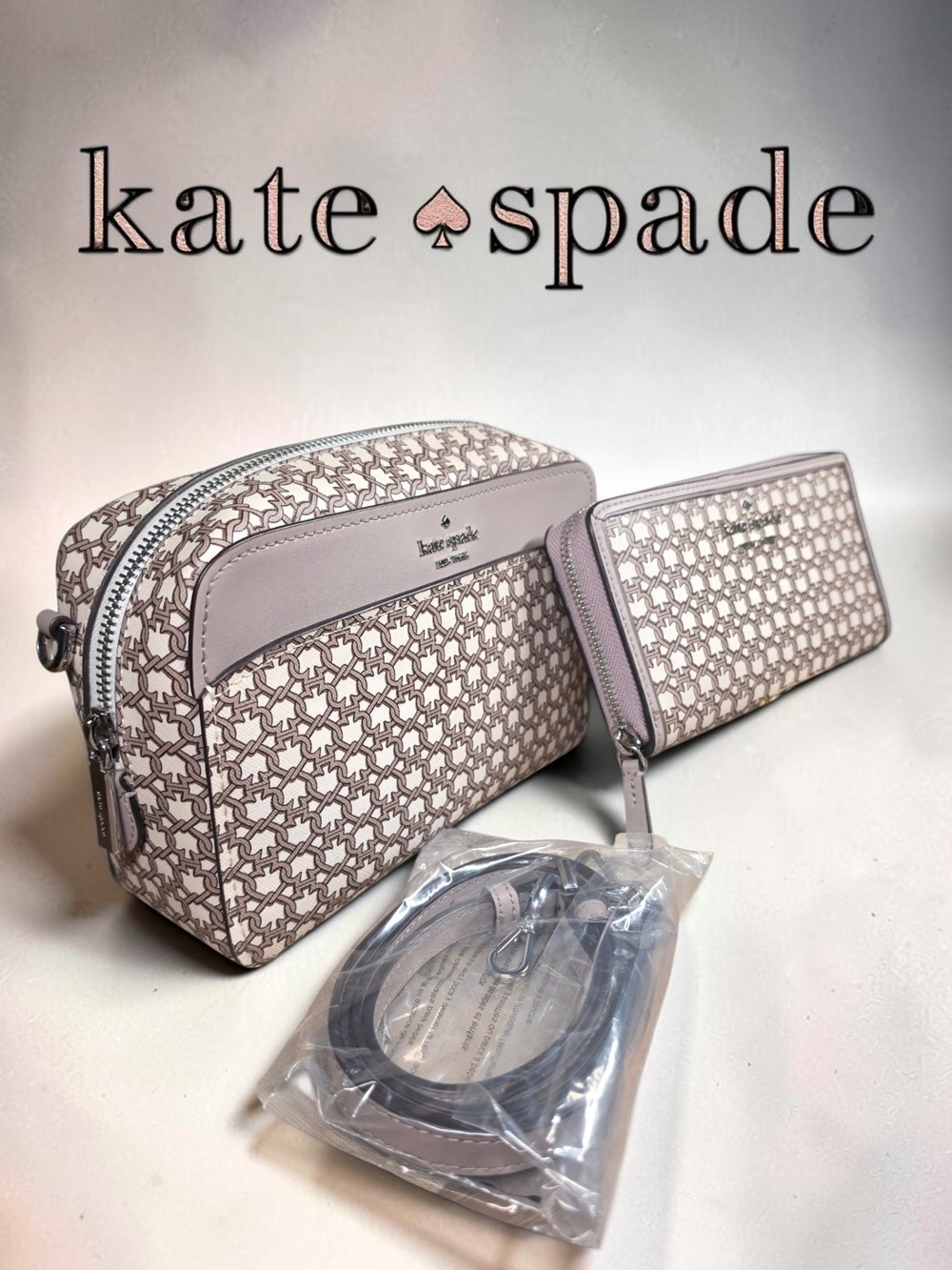 kate spade SPADE LINK Camera Crossbody w/ Wallet Set (Combined Retail $508)